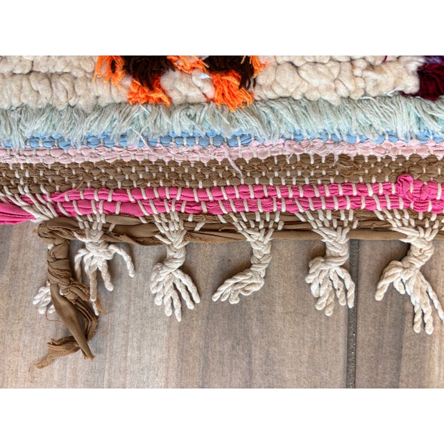 Vintage Moroccan Azilal Berber Boucherouite Rug For Sale - Image 11 of 16