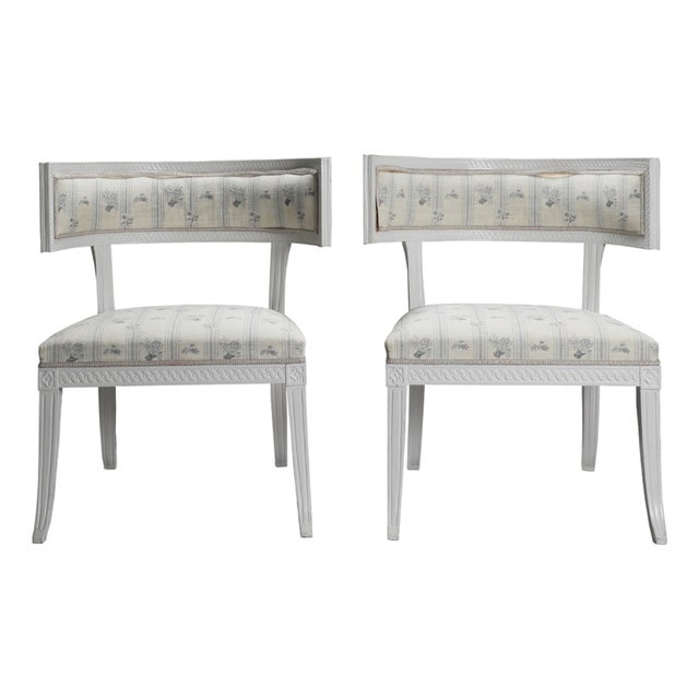 Wood Swedish Gustavian Klismos Chairs, 1790s, Set of 2 For Sale - Image 7 of 7