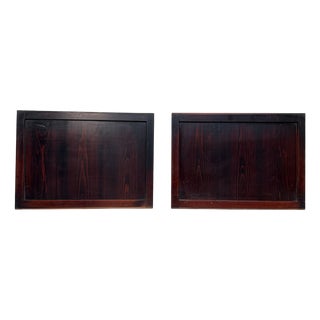 Japanese Minimalist Wooden Door Panels, 1890s, Set of 2 For Sale