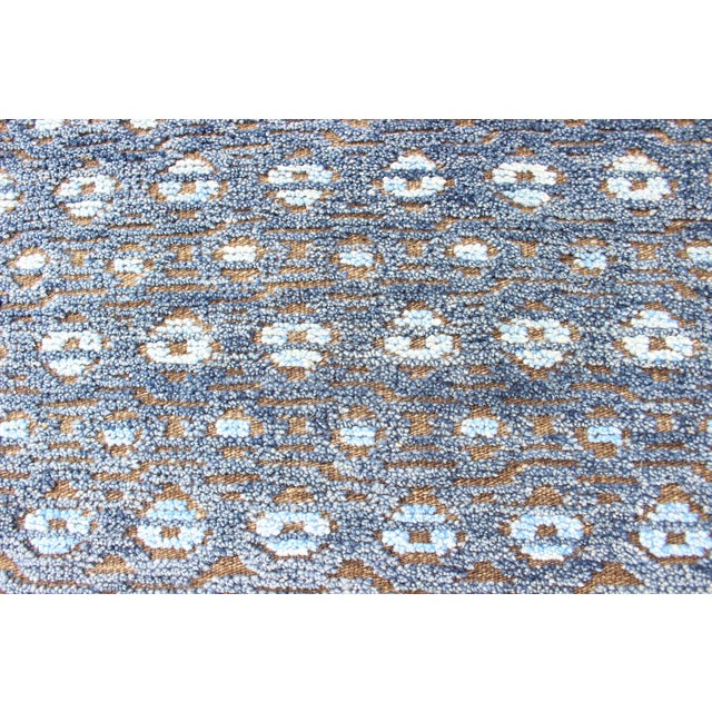 Keivan Woven Arts Modern Design Runner in Blue and Brown Tones 2'7 X 10 For Sale - Image 10 of 13