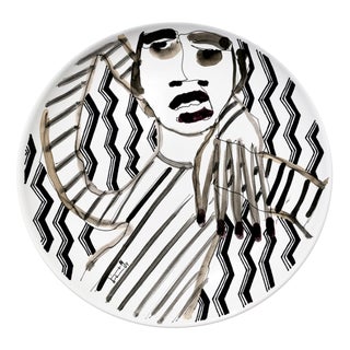 Portrait II Ceramic Plate by Vincenzo D’Alba for Kiasmo For Sale