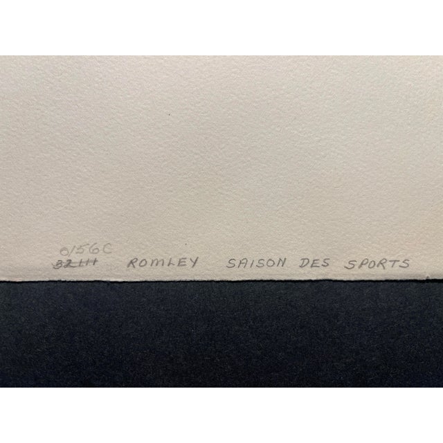 1990's Cuca Romley Handcolored Etching Seasons Sports Signed Ed.: 134/175 For Sale - Image 10 of 12