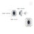 1.46ct Blue Sapphire & Diamond Double Halo Art Deco Earrings in 14k Gold- A Pair For Sale - Image 12 of 16
