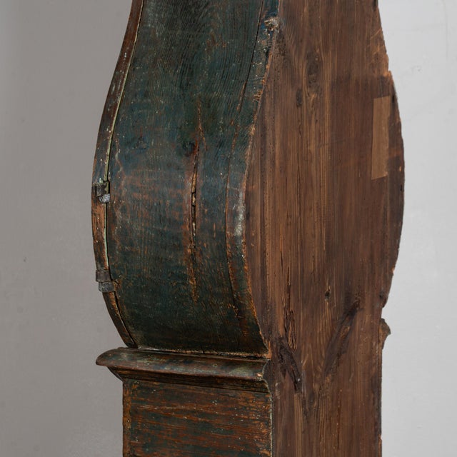 19th Century Original Painted Swedish Mora Grandfather Clock For Sale - Image 11 of 17