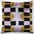 Mid-Century Modern Geometric Silk Velvet Throw Pillow 16x16 | Handmade Art Deco Accent For Sale - Image 3 of 8