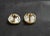 Off-white 14k Gold Kabana Carved Mother of Pearl Sand Dollar Pierced Post Earrings, A Pair For Sale - Image 8 of 15