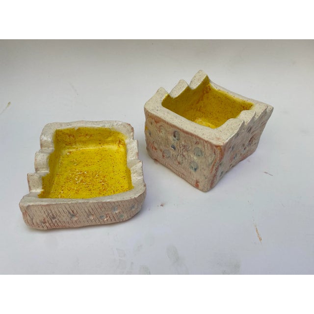 Off-white Hand Made Abstract Sculptural Glazed Ceramic Box with Fitted Lid For Sale - Image 8 of 10