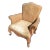 Wicker Woven Tan Fabric Chair For Sale