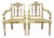 Hand-Painted Caned Armchairs – Pair For Sale
