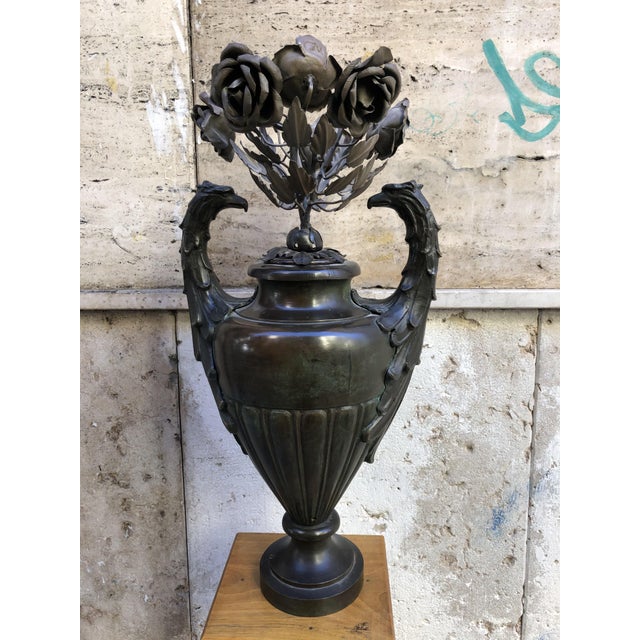 Antique Bronze Vase For Sale - Image 9 of 10