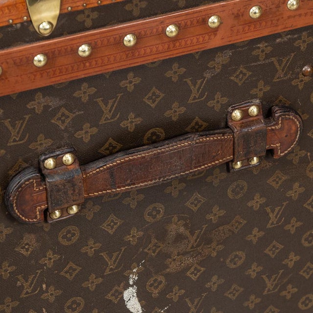 Louis Vuitton 20th Century Trunk in Monogram Canvas from Louis Vuitton, France, 1930s For Sale - Image 4 of 18