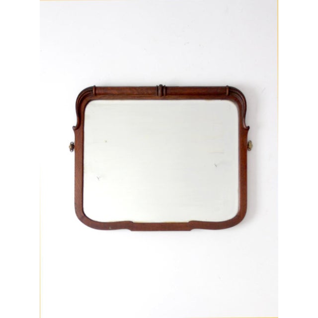 Antique Art Nouveau Beveled Glass Wall Mirror For Sale - Image 17 of 17