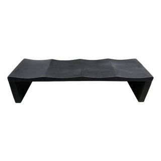 Andrianna Shamaris Charred Wave Bench For Sale