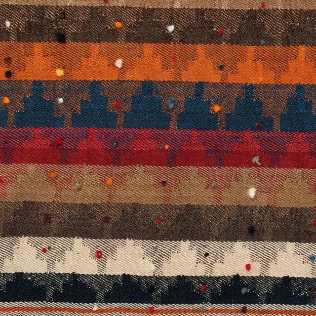 Handmade Red Geometric Wool Kilim Rug, 1980s For Sale - Image 3 of 9
