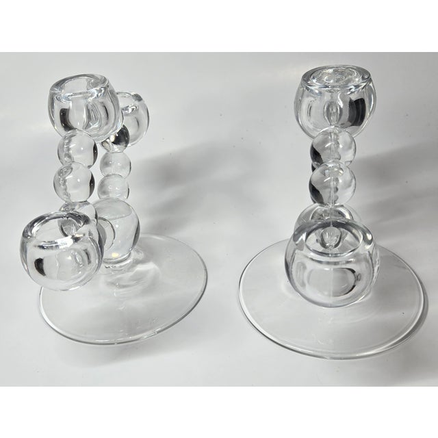 Vintage Bubble Triple Light Candle Holders- A Pair For Sale - Image 11 of 17