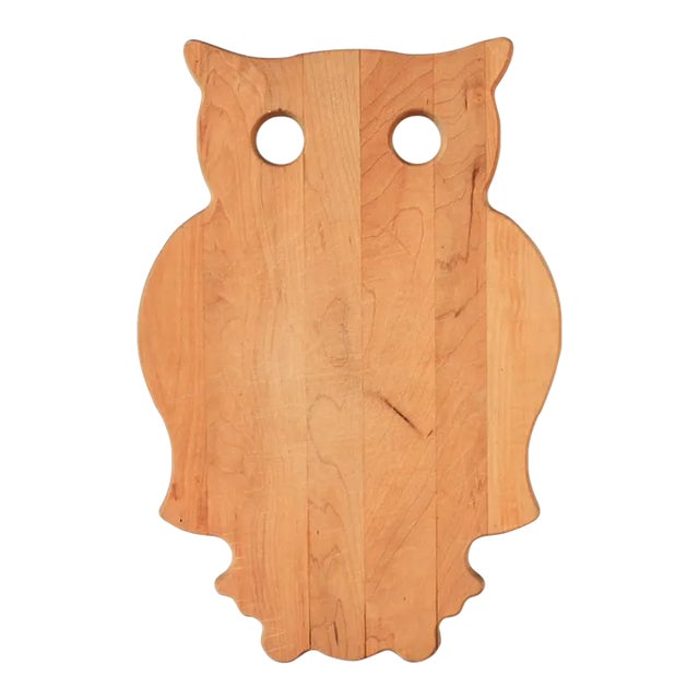 Vintage Wood Owl Cutting Board For Sale
