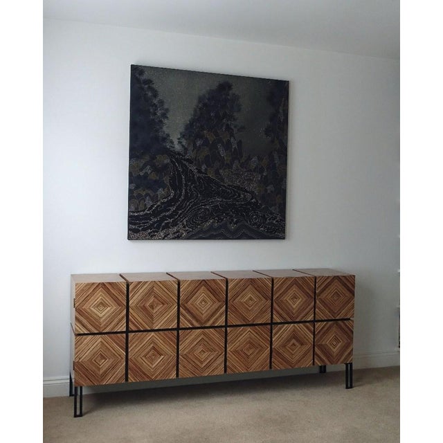 Losange Three-Door Zebrano Sideboard by Aymeric Lefort For Sale - Image 14 of 17