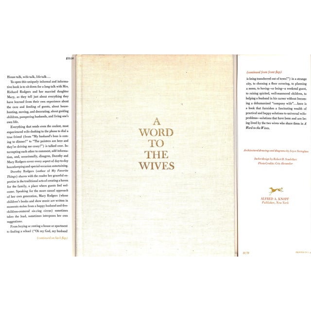 Traditional "A Word to the Wives" 1970 Rodgers, Dorothy & Mary For Sale - Image 3 of 6