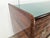 Mid-Century Modern Mid-Century Mahogany Sideboard with Teal Glass and Compartments with Drawers, 1950s For Sale - Image 3 of 18