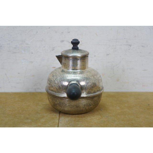 Early 20th Century Antique Cartier Sterling Silver 301 Brandy Warmer Tea Coffee Chocolate Pot 9" For Sale - Image 5 of 14
