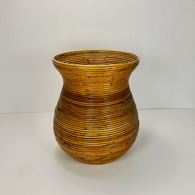 Large Mid-Century Pencil Reed Vase, Italy, 1960s For Sale - Image 4 of 8