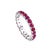 Metal 2.03 Carat Natural Ruby Eternity Band 14k Gold Ring Size 6 For Sale - Image 7 of 12