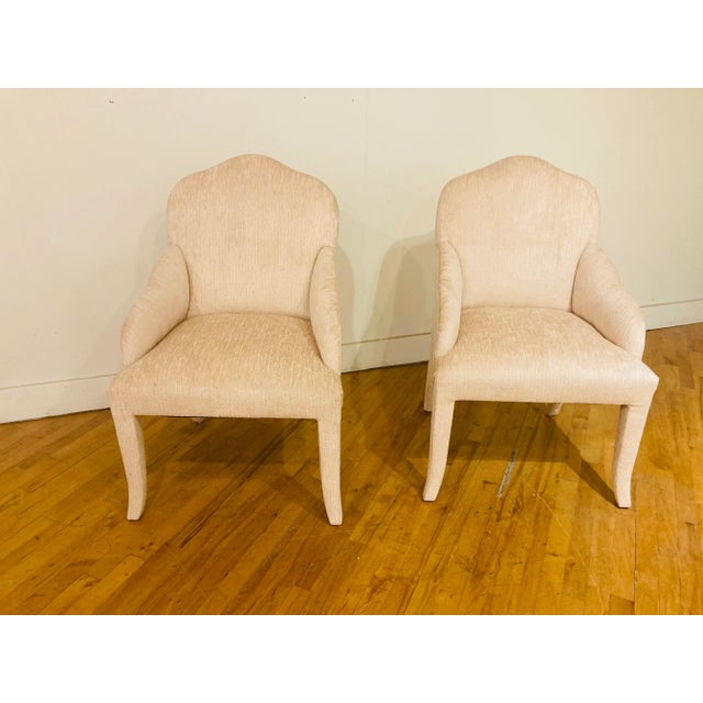 Textile Midcentury Sculptural Chairs, Reupholstered, a Pair For Sale - Image 7 of 10