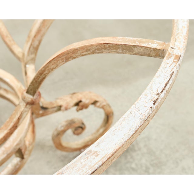 20th Century Italian Regency Wrought Iron Garden Dining Table For Sale - Image 13 of 18