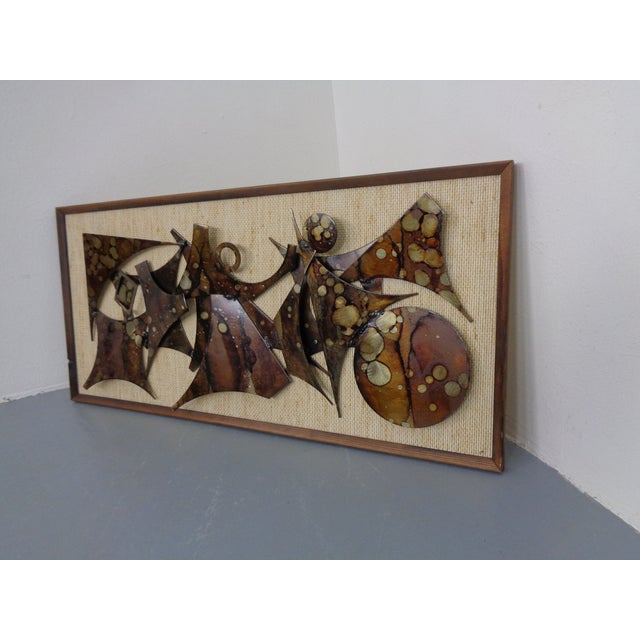 Brutalist Metal Wall Panels by Henrik Horst, Denmark, 1960s, Set of 2 For Sale - Image 9 of 18