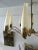 1960s Stilnovo Eight-Arm Brass and Glass Chandelier For Sale - Image 5 of 7