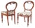 Set of Antique Victorian Mahogany Balloon Back Chairs For Sale