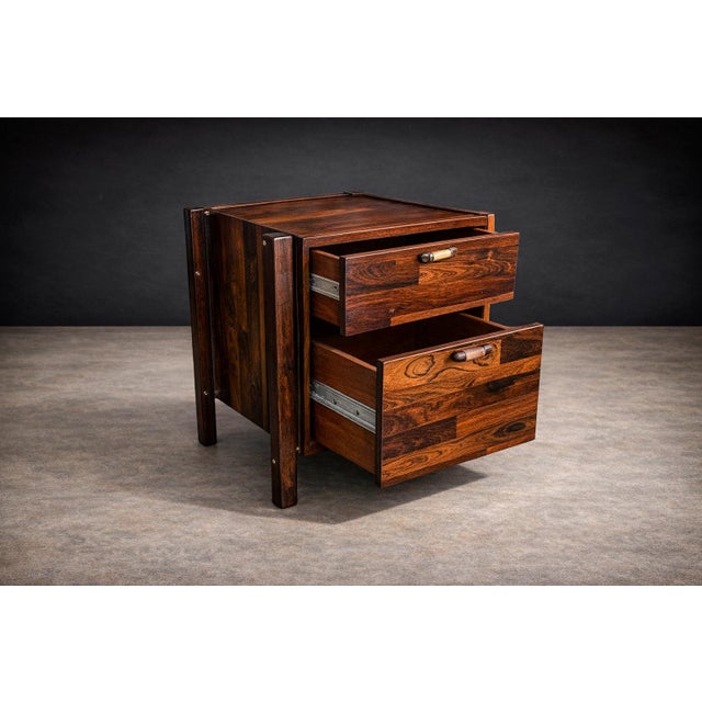 Wood Filing Cabinet/ Side Table in Rosewood, Jorge Zalszupin, 1960’s For Sale - Image 7 of 9