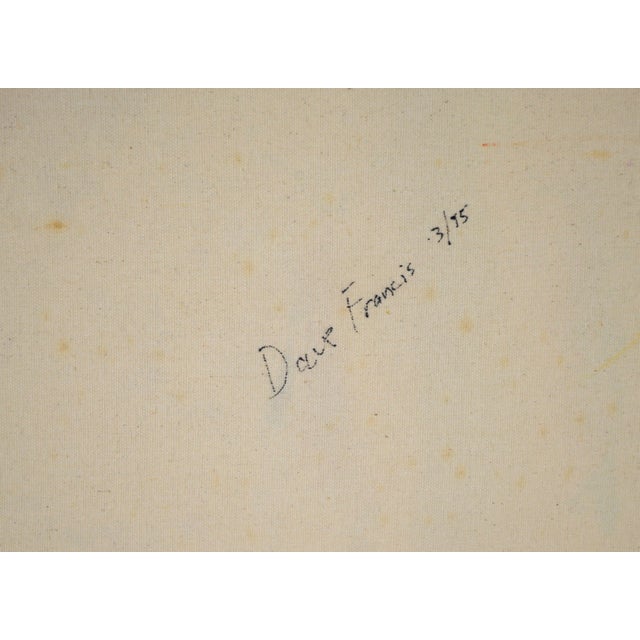 Rainbow Crackle - Abstract Expressionist Composition in Acrylic on Canvas by Charles David Francis For Sale - Image 11 of 11