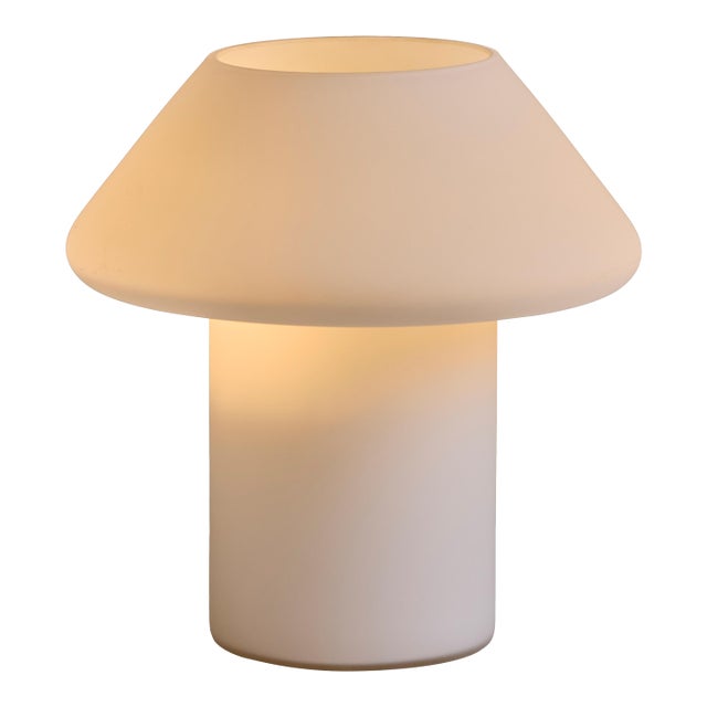 1960s Sculptural Opaline Glass Table Lamp Attributed to Lisa Johansson Pape For Sale