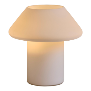 1960s Sculptural Opaline Glass Table Lamp Attributed to Lisa Johansson Pape