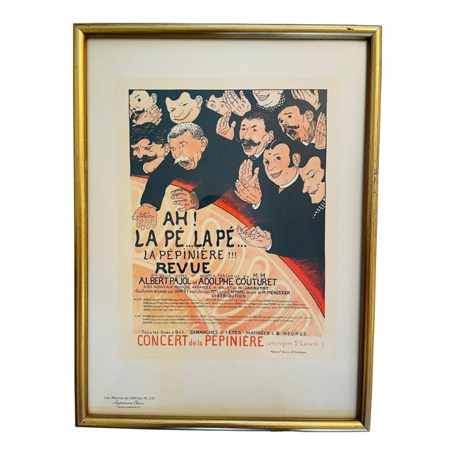Vallotton French Poster by Les Maîtres De L’Affiche Ah La Pé La Pé La Pépinierè For Sale