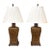 Mid Century Asian Faux Bamboo Table Lamps For Sale