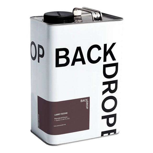 Not Yet Made - Made To Order BACKDROP Standard Finish Interior Paint in Lobby Scene (Dark, Warm Purple-Red) - 1 Gallon For Sale - Image 5 of 5