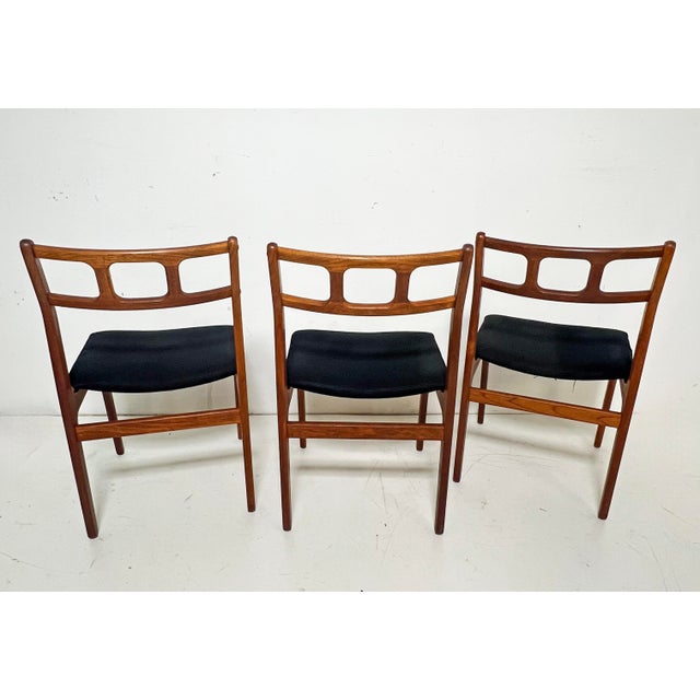 C.. 1970s Danish Modern Teak Dining Chairs by D-Scan--Set/6 For Sale - Image 10 of 12