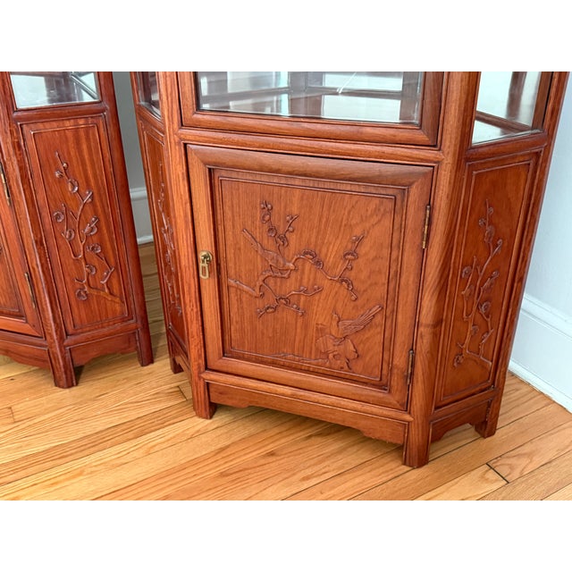 Midcentury Chinese Export Rosewood Cabinets, a Pair For Sale - Image 9 of 12