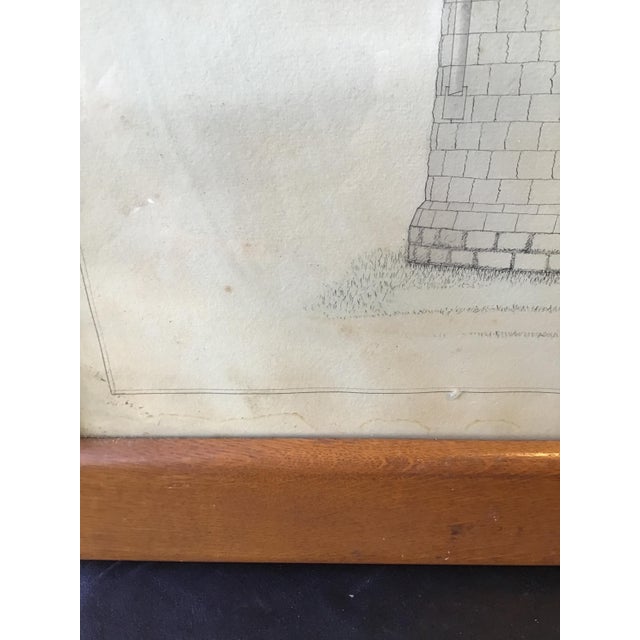 1930s Large Drawing of Water Tower at Fort Ethan Allen For Sale - Image 10 of 10
