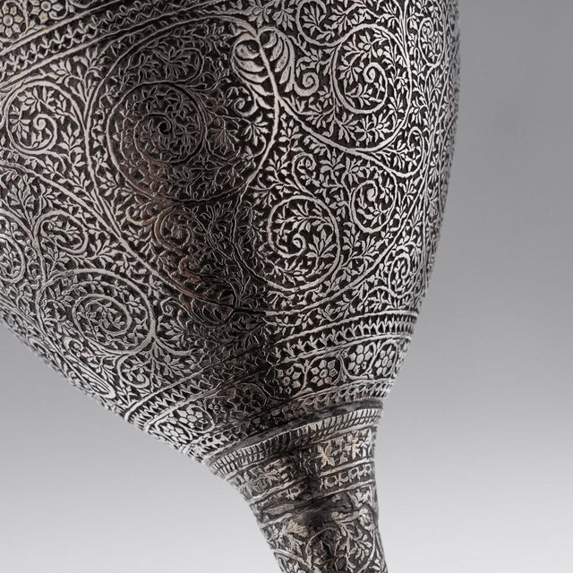Antique 20th Century Indian Silver Shawl Wine Goblets, 1900s, Set of 2 For Sale - Image 10 of 18