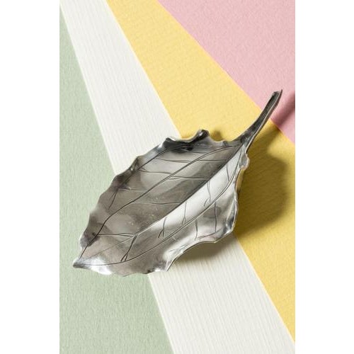 Lovely silver brooch by Gertrud Engel, in a in the form of a leaf with lifelike veins. Beautifully made with great...