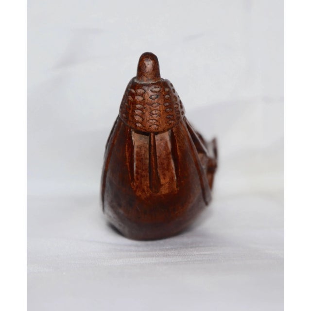 Hand-Carved Sampan Incense Burner in Teak For Sale In Nashville - Image 6 of 8
