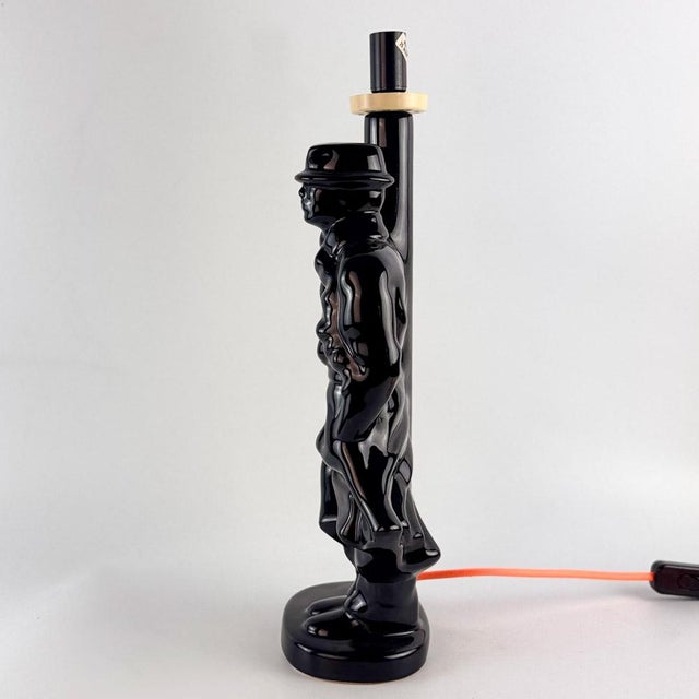 1980s Vintage Detective Ceramic Table Lamp, 1980s For Sale - Image 5 of 18