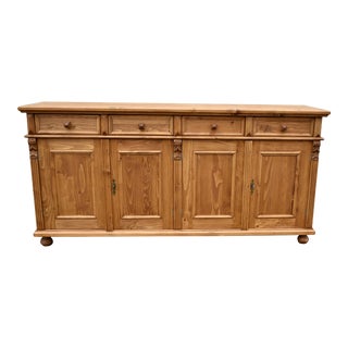 Pine Four Door Sideboard, Reproduction For Sale