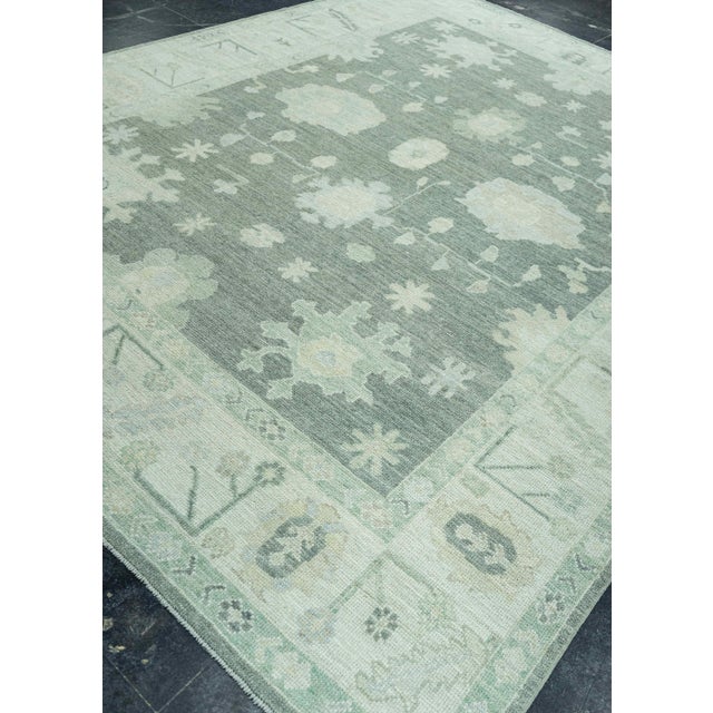 Gray Turkish Oushak Rug 8' x 10'5" #19427 For Sale - Image 8 of 8