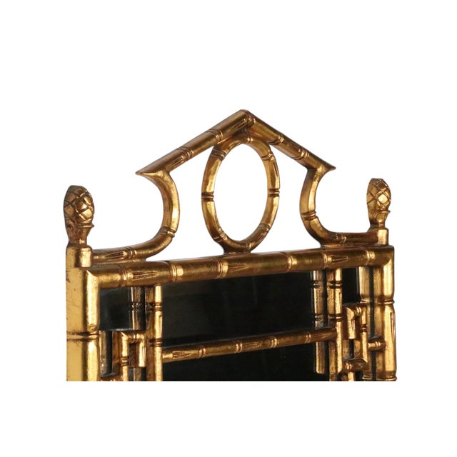 Hollywood Regency Style Faux Bamboo Mirror C. 1970's For Sale - Image 9 of 9