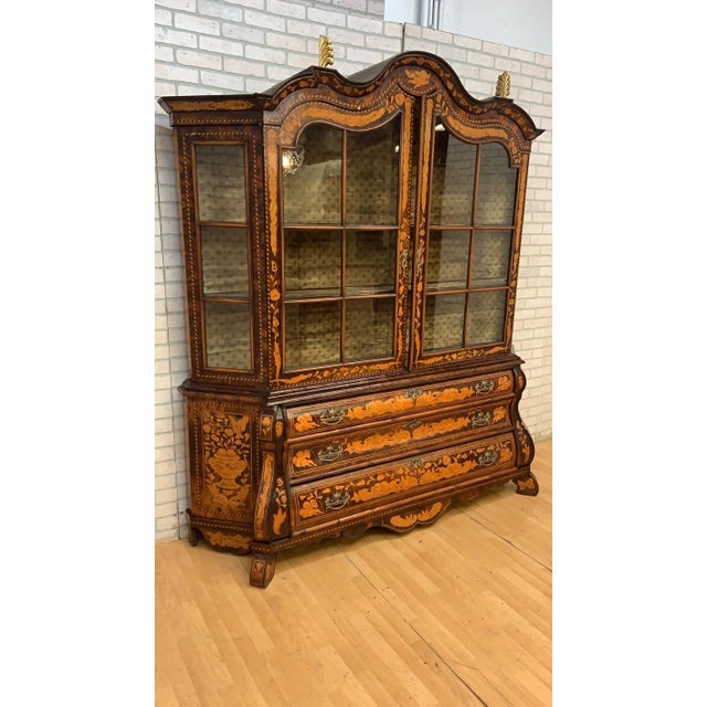 Antique Dutch Marquetry Cabinet For Sale In Chicago - Image 6 of 7