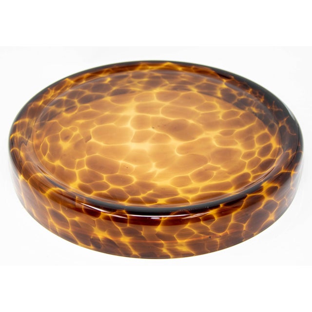 Large Italian Tortoise Serving Tray in Murano Art Glass Style 1970s For Sale - Image 9 of 11